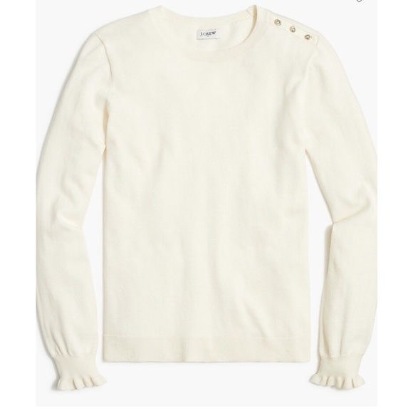 J.Crew Ruffle Rhinestone Sweater - Picture 1 of 1
